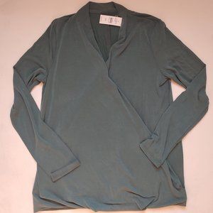 LOFT Modal Long sleeves casual lounge forest green everyday top minimalist M/L